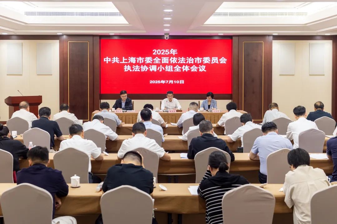 中共上海市委全面依法治市委员会执法协调小组举行2025年全体会议